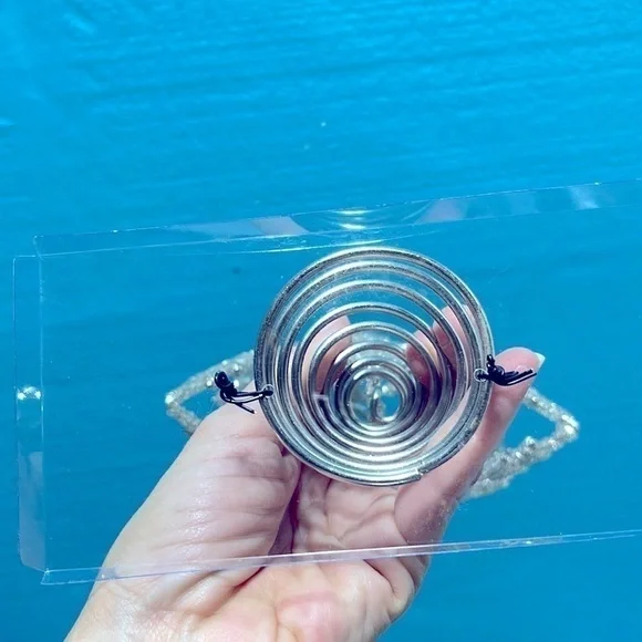 Ashland Christmas Holiday Silver Beaded Snowflake Tree Topper 10” Rhinestone New - Picture 9 of 14